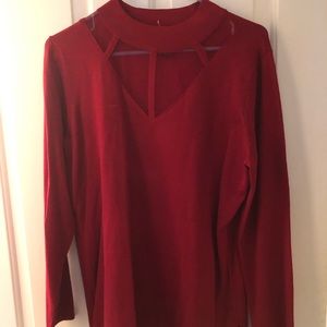 Sexy red lightweight sweater